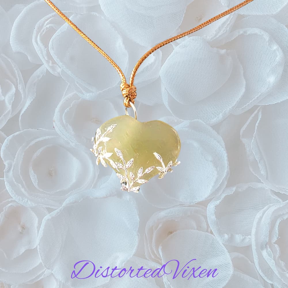 Green Aventurine Heart Necklace – Hand Wrapped Crystal Heart Pendant Chakra - Thumbnail 9