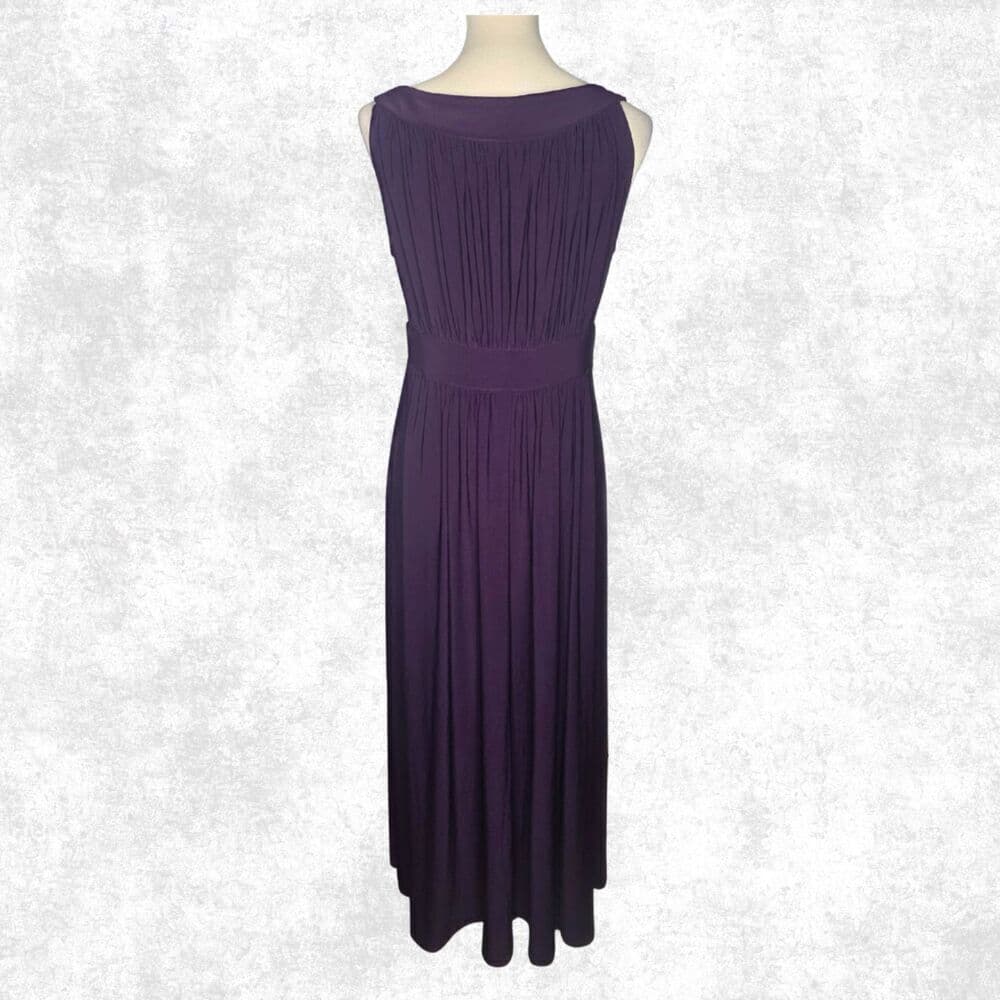 Haani Deep Purple Maxi Dress w/ Studded Waist – Glam Goth Sleeveless L