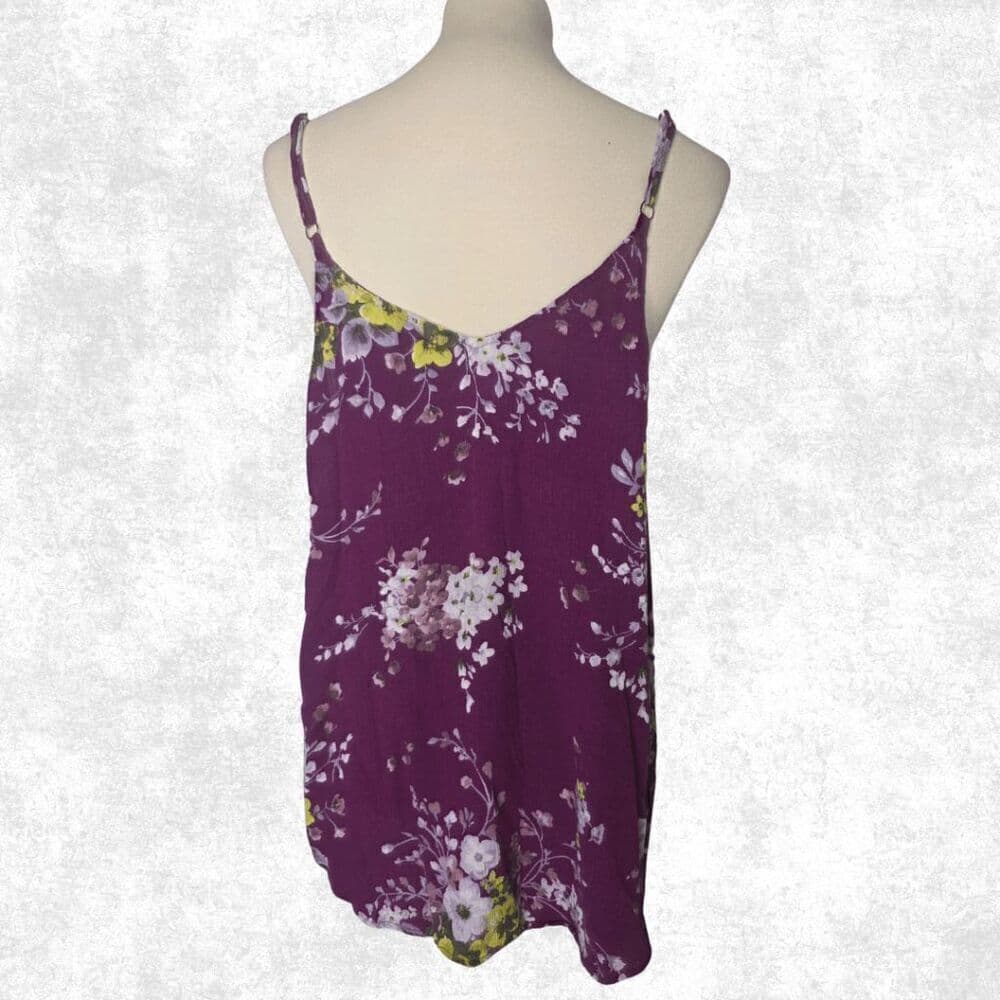Torrid Purple Floral Cami – Size 0 (12) - Thumbnail 3