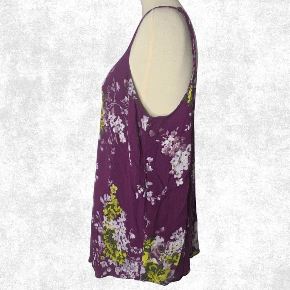 Torrid Purple Floral Cami – Size 0 (12) - Thumbnail 5