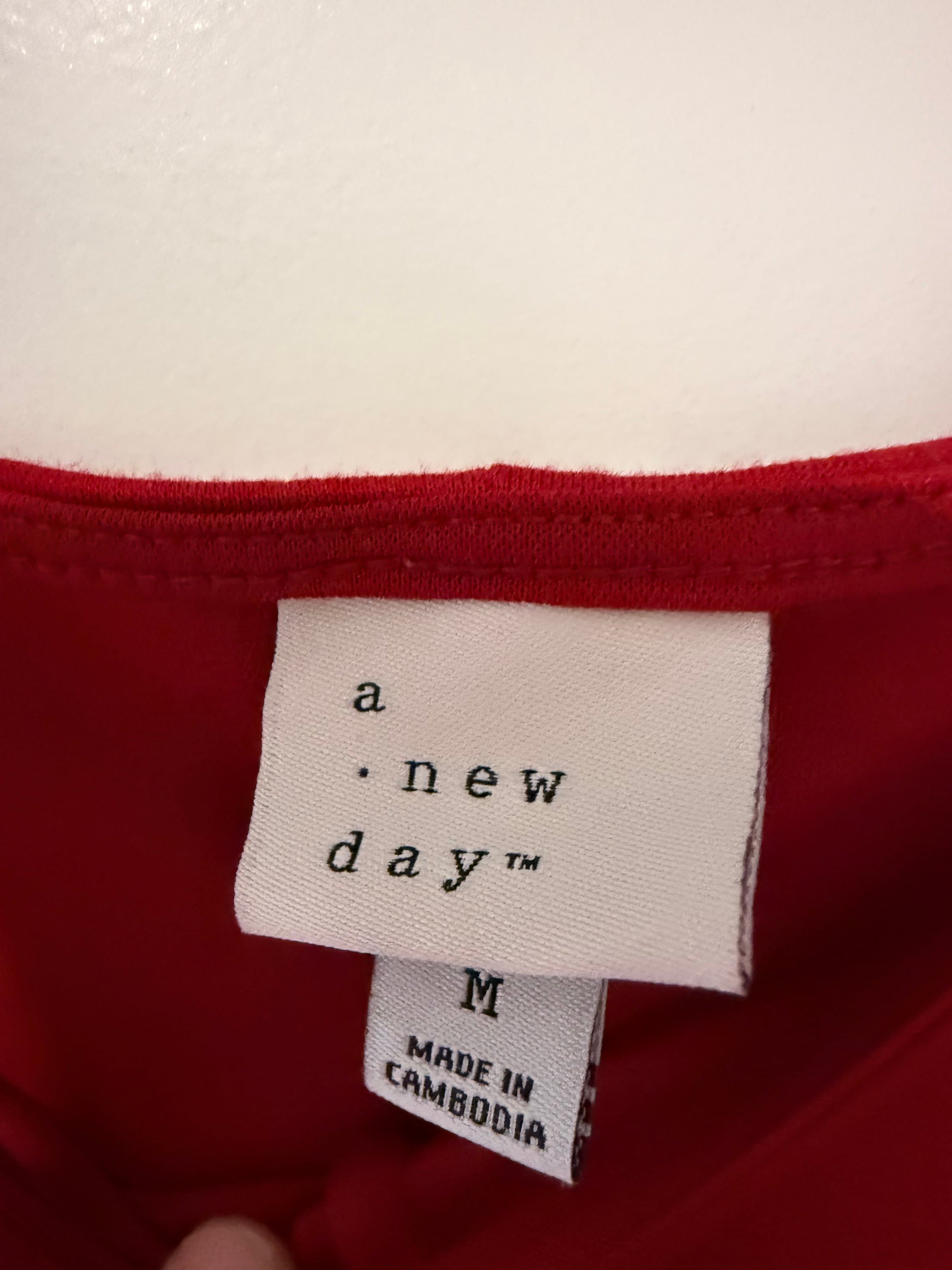 A New Day Red Sleeveless Midi Dress Size M - Thumbnail 2