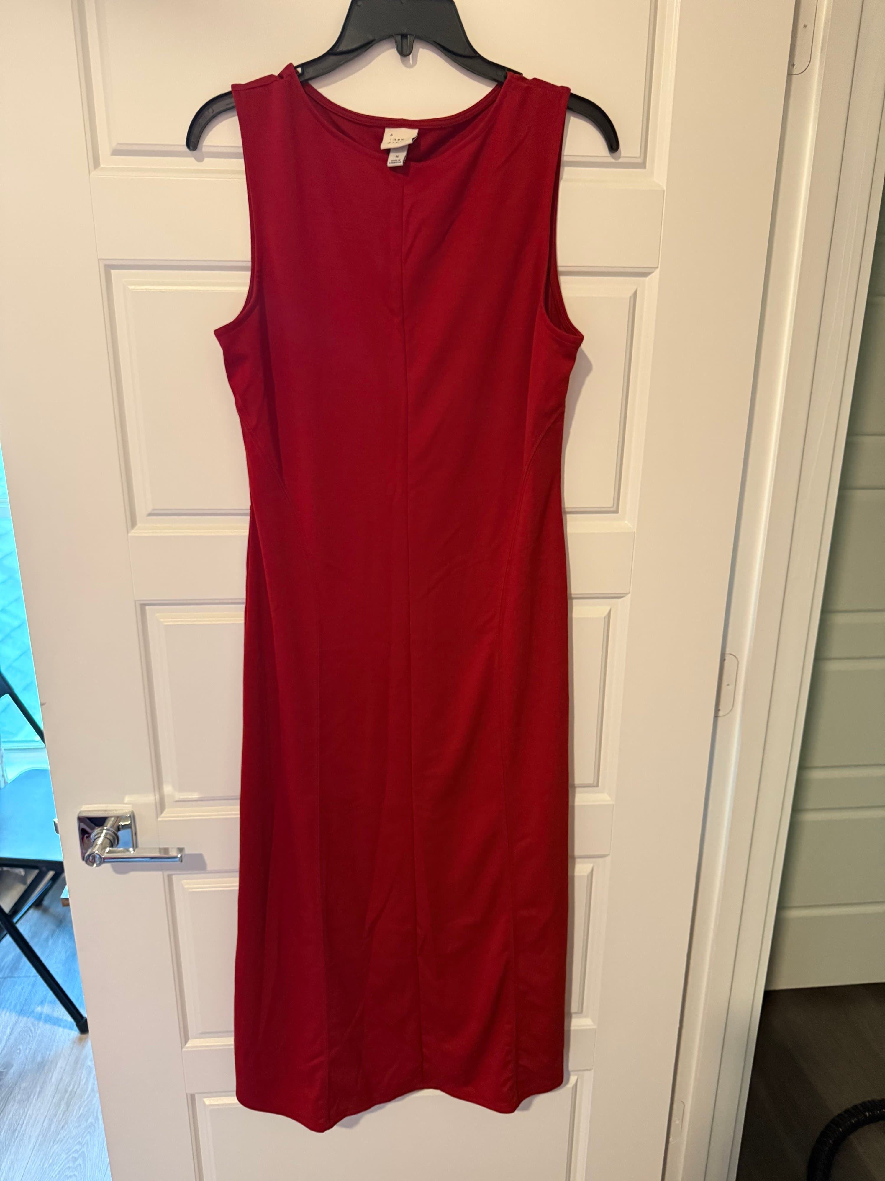 A New Day Red Sleeveless Midi Dress Size M