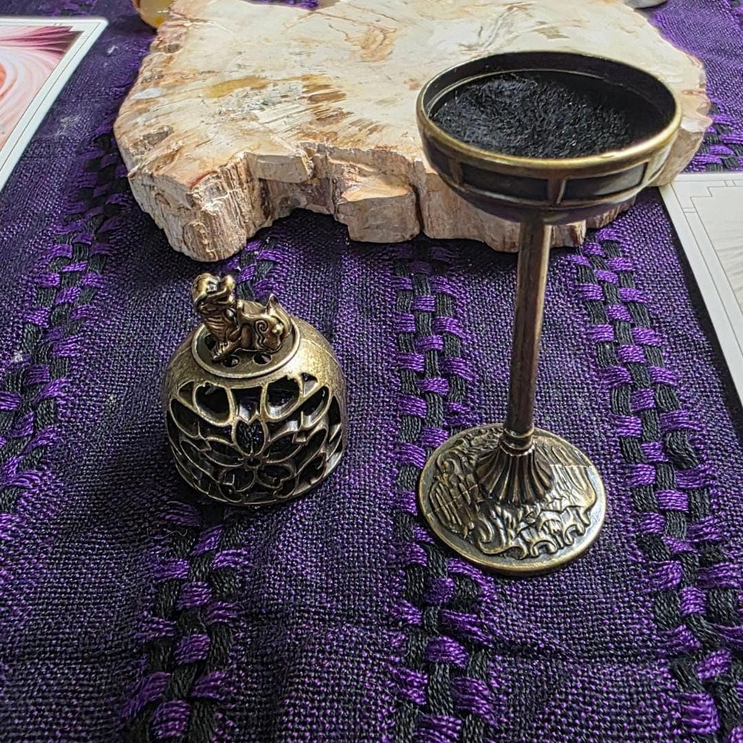 Mini Brass Pixiu Incense Burner | Altar Censer, Wealth Protection Ritual Tool