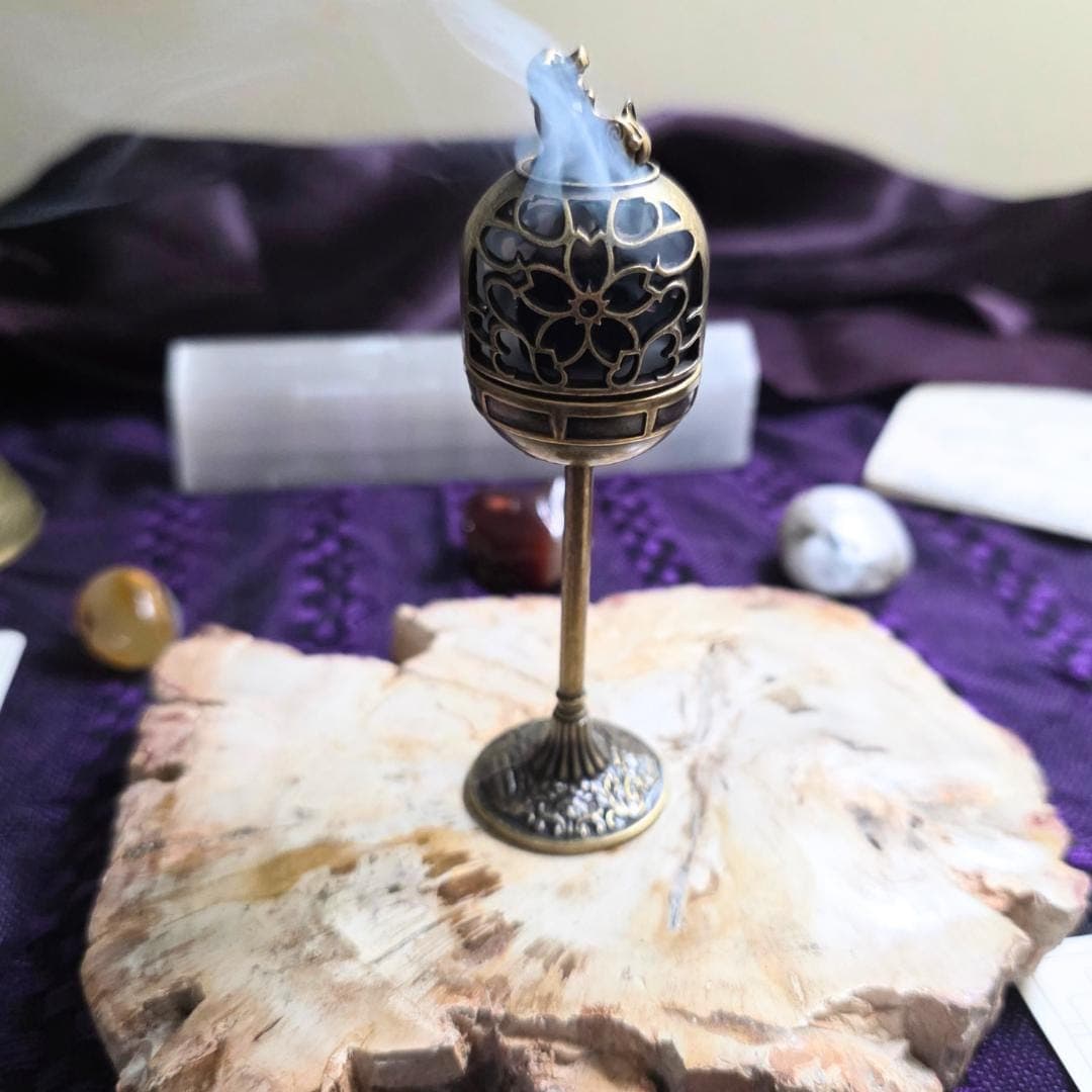 Mini Brass Pixiu Incense Burner | Altar Censer, Wealth Protection Ritual Tool - Thumbnail 2
