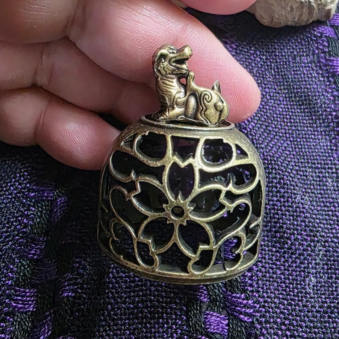 Mini Brass Pixiu Incense Burner | Altar Censer, Wealth Protection Ritual Tool - Thumbnail 6