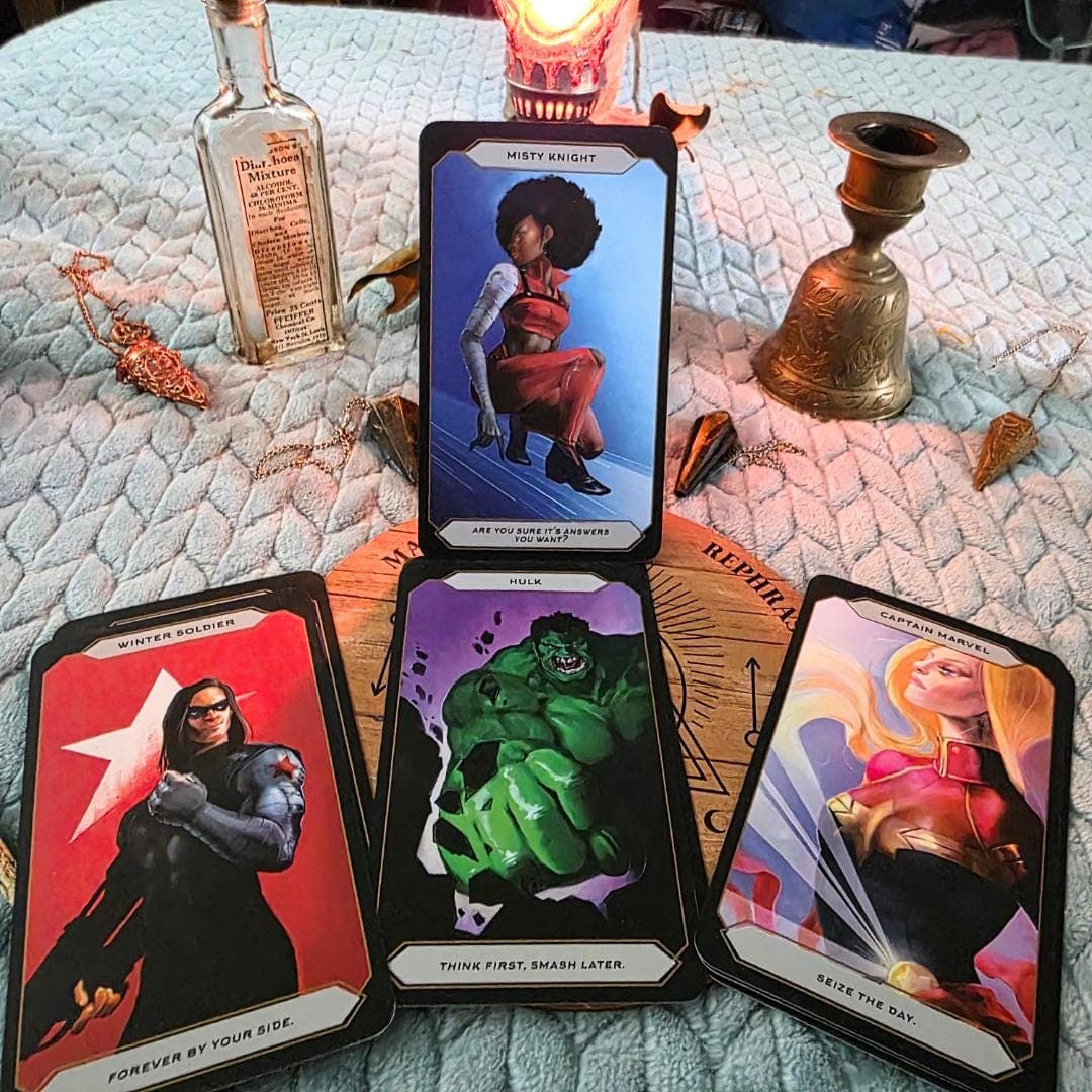 Magic of Marvel Oracle Deck & Guidebook | Casey Gilly Pop Culture Tarot Style Divination Cards, Witchy Marvel Fan Gift - Thumbnail 7