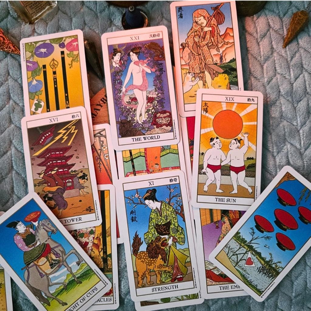 Ukiyoe Tarot Deck by Koji Furuta (2013 Edition, Made in Italy) - Complete 78 - Thumbnail 5