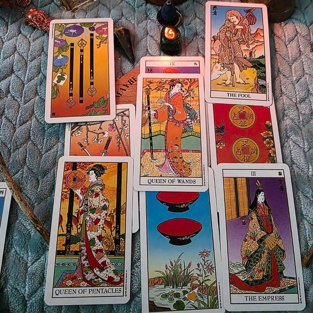 Ukiyoe Tarot Deck by Koji Furuta (2013 Edition, Made in Italy) - Complete 78 - Thumbnail 6