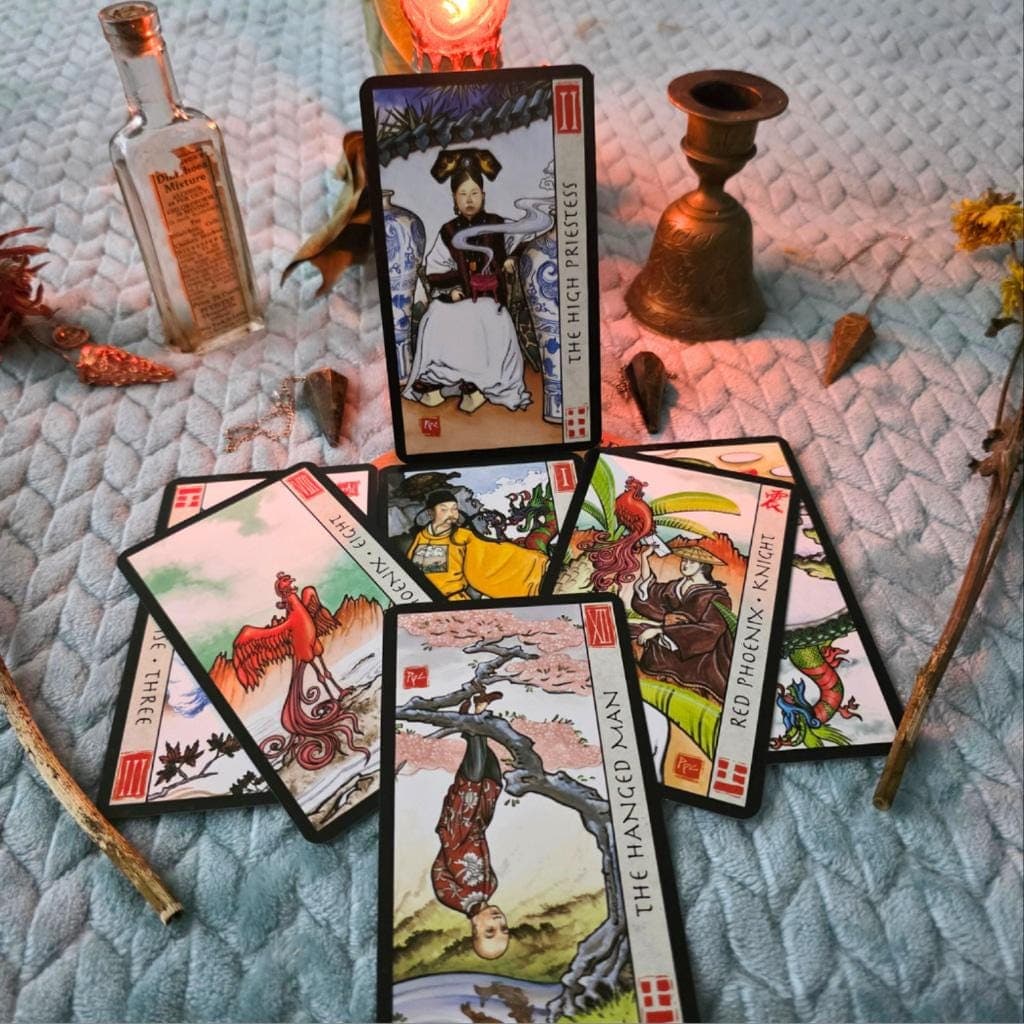 Feng Shui Tarot Deck by Peter Paul Connolly, US Games Systems Out of Print - Thumbnail 9