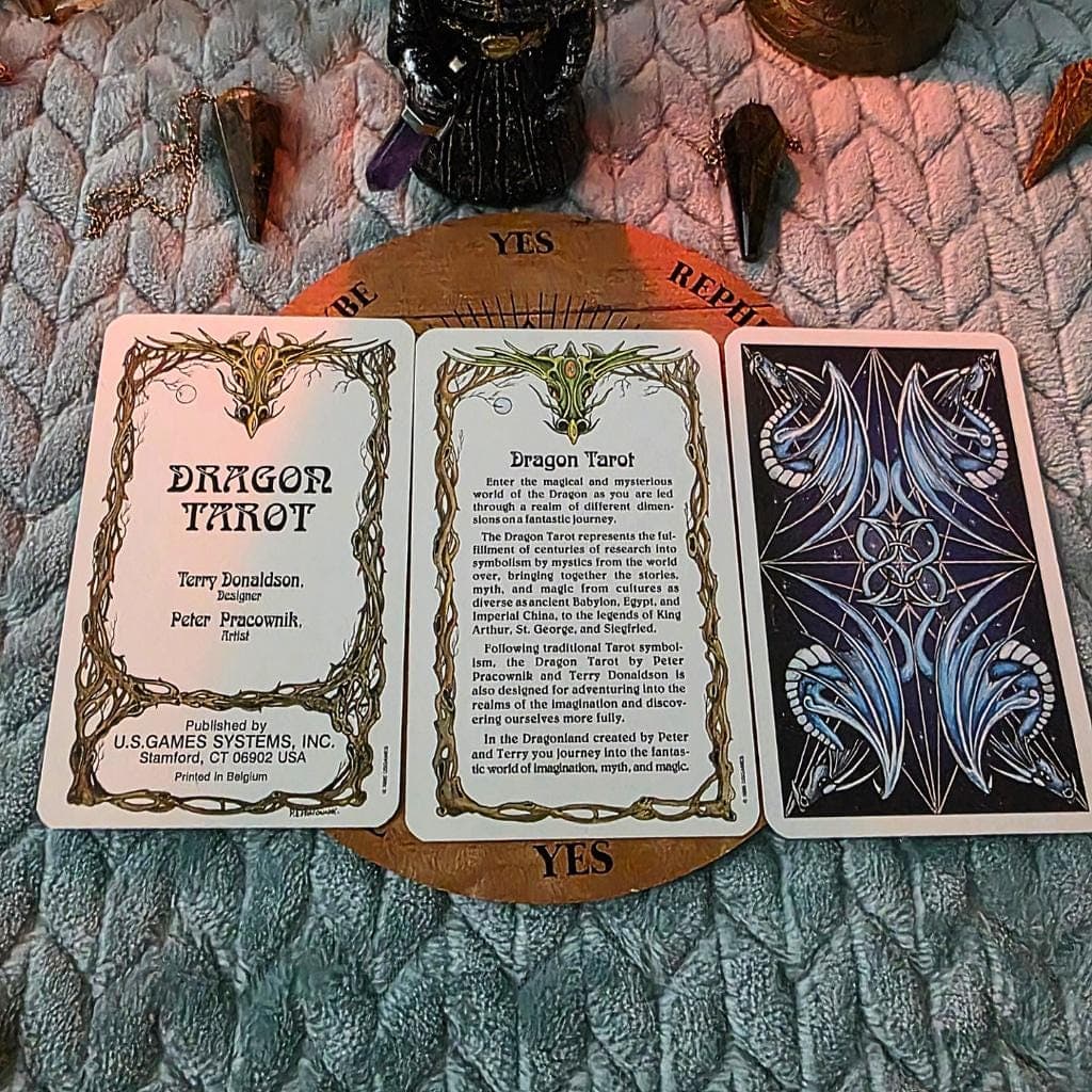 Vintage Dragon Tarot Deck 1995 FIRST EDITION • Rare Pre-Barcode, Belgium - Thumbnail 7