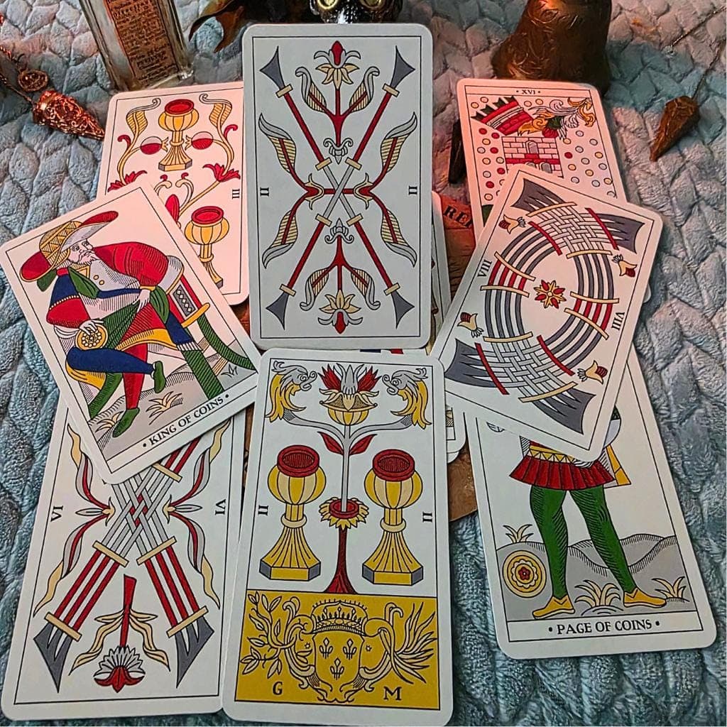 Tarot The Marseille Arcana Brand New Edition Deck & Booklet | Flame Tree Studio - Thumbnail 3