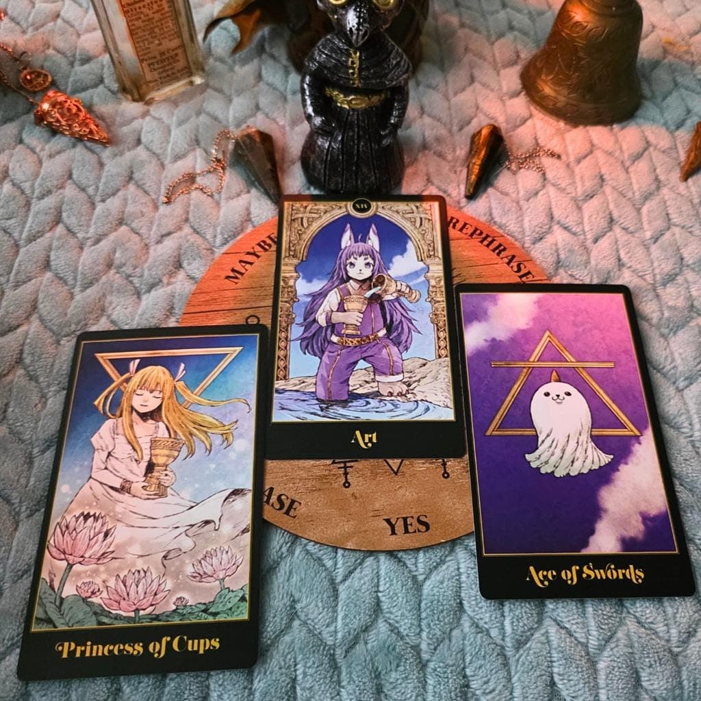 The Anime Tarot Deck & Guidebook - Like New 78 Card Manga Style Deck - Thumbnail 5