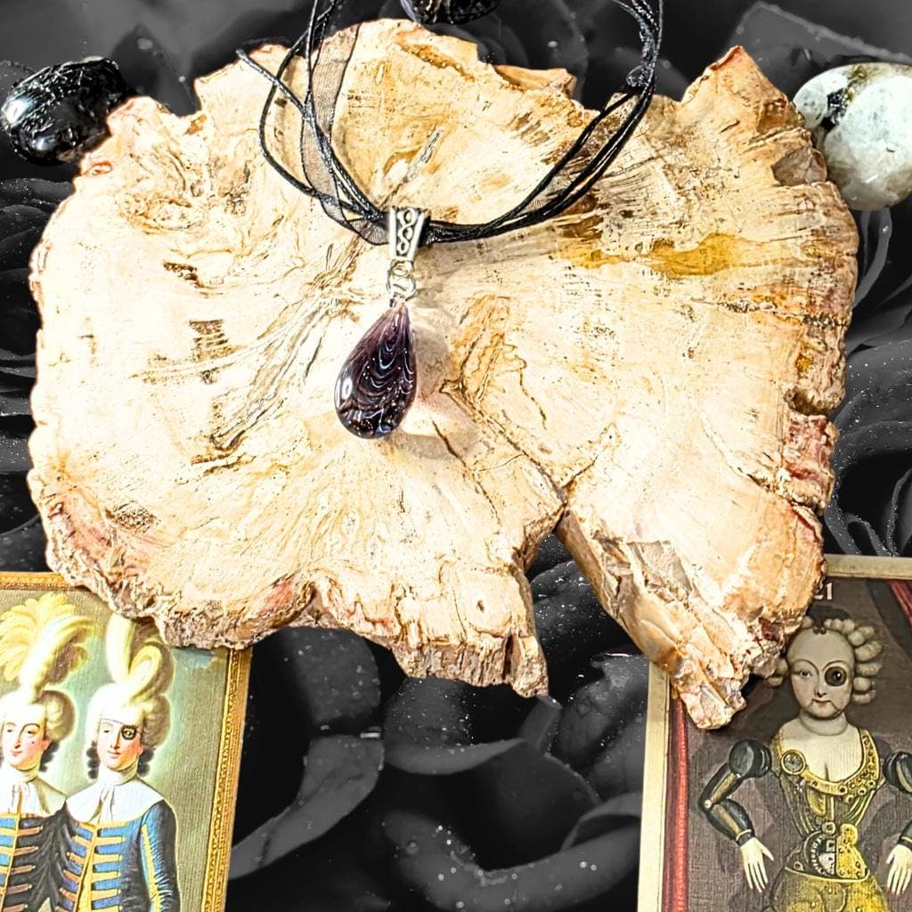 Moon Necklace, Hecate Jewelry, Gothic Moon, Witchy Choker, Celestial Pendant - Thumbnail 4