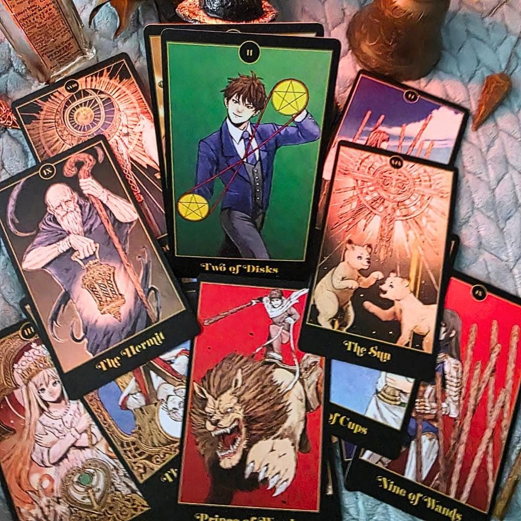The Anime Tarot Deck & Guidebook - Like New 78 Card Manga Style Deck - Thumbnail 7