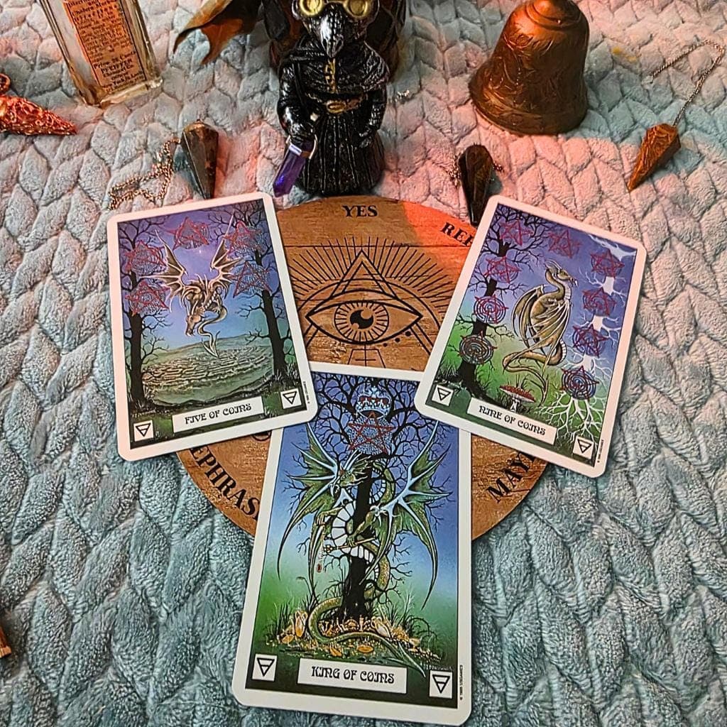 Vintage Dragon Tarot Deck 1995 FIRST EDITION • Rare Pre-Barcode, Belgium - Thumbnail 9