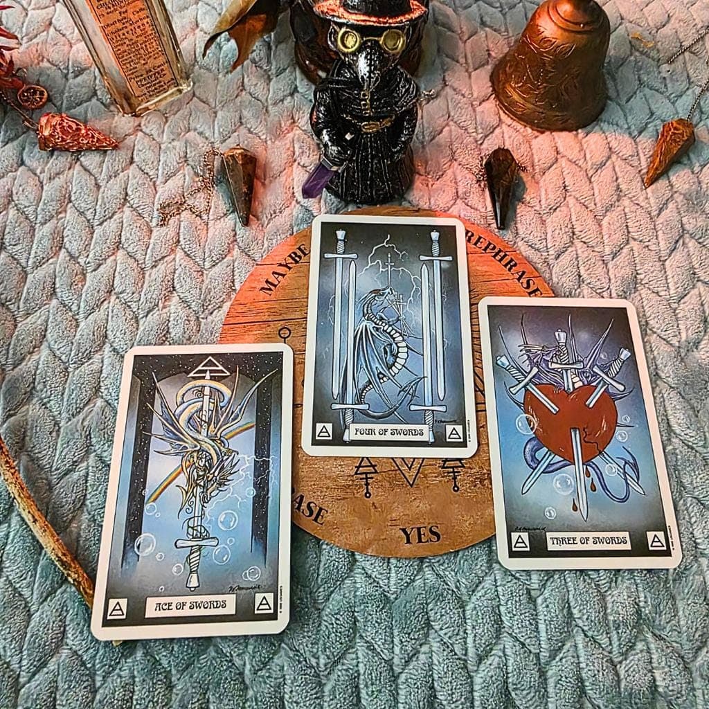 Vintage Dragon Tarot Deck 1995 FIRST EDITION • Rare Pre-Barcode, Belgium - Thumbnail 5