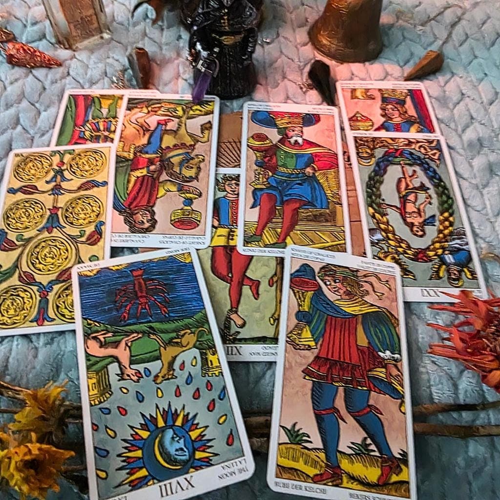 Vintage Lo Scarabeo Universal Tarot of Marseille Deck (2006) 78 Cards & Booklet - Thumbnail 8