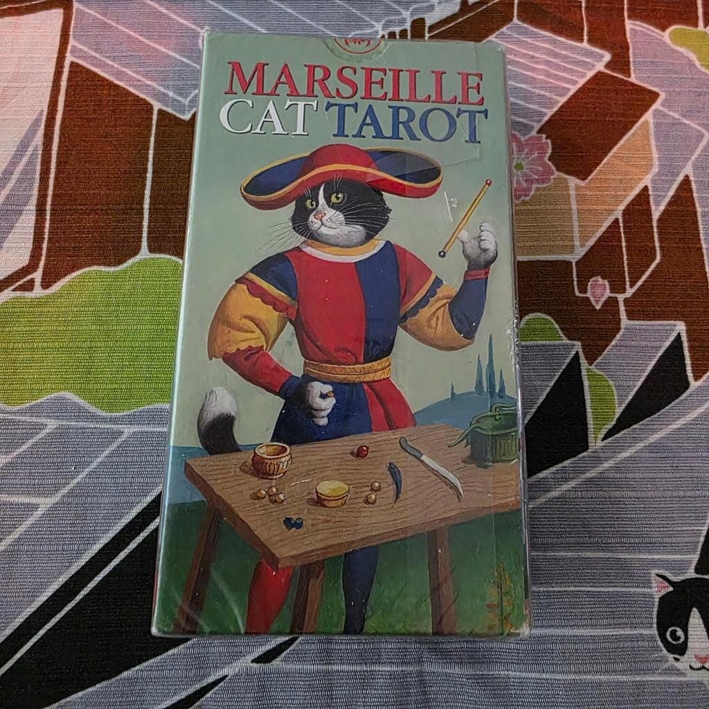Marseille Cat Tarot Deck Lo Scarabeo Sealed Brand New Rare - Thumbnail 10
