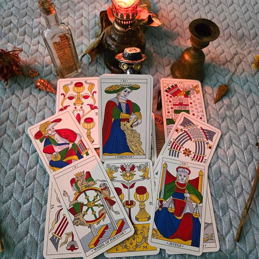 Tarot The Marseille Arcana Brand New Edition Deck & Booklet | Flame Tree Studio - Thumbnail 6