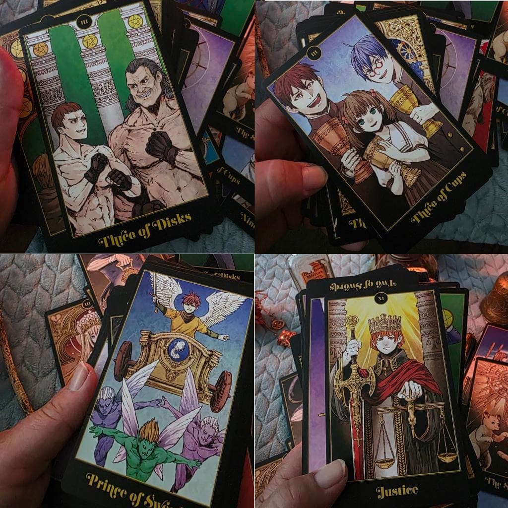 The Anime Tarot Deck & Guidebook - Like New 78 Card Manga Style Deck - Thumbnail 6