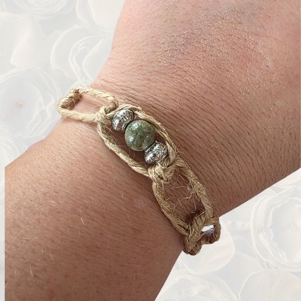 Green Aventurine Luck Anklet / bracelet | Abundance Crystal Spiritual Jewelry - Thumbnail 6