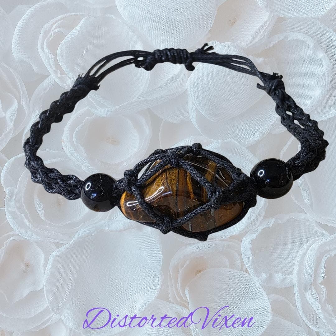 Tiger’s Eye Protection Talisman | Hand-Knotted Macramé Necklace or Bracelet | Grounding Crystal Jewelry - Thumbnail 10