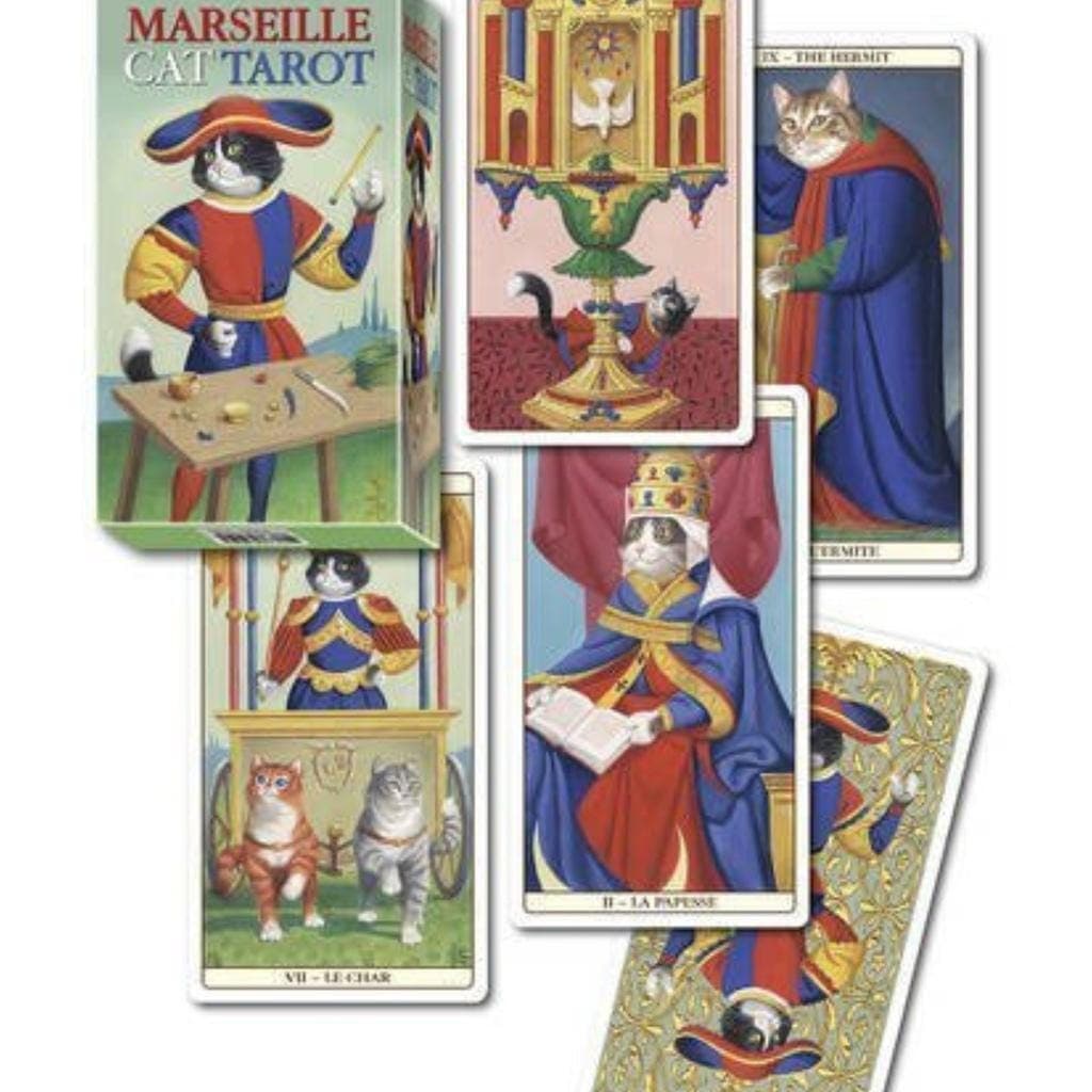 Marseille Cat Tarot Deck Lo Scarabeo Sealed Brand New Rare - Thumbnail 4