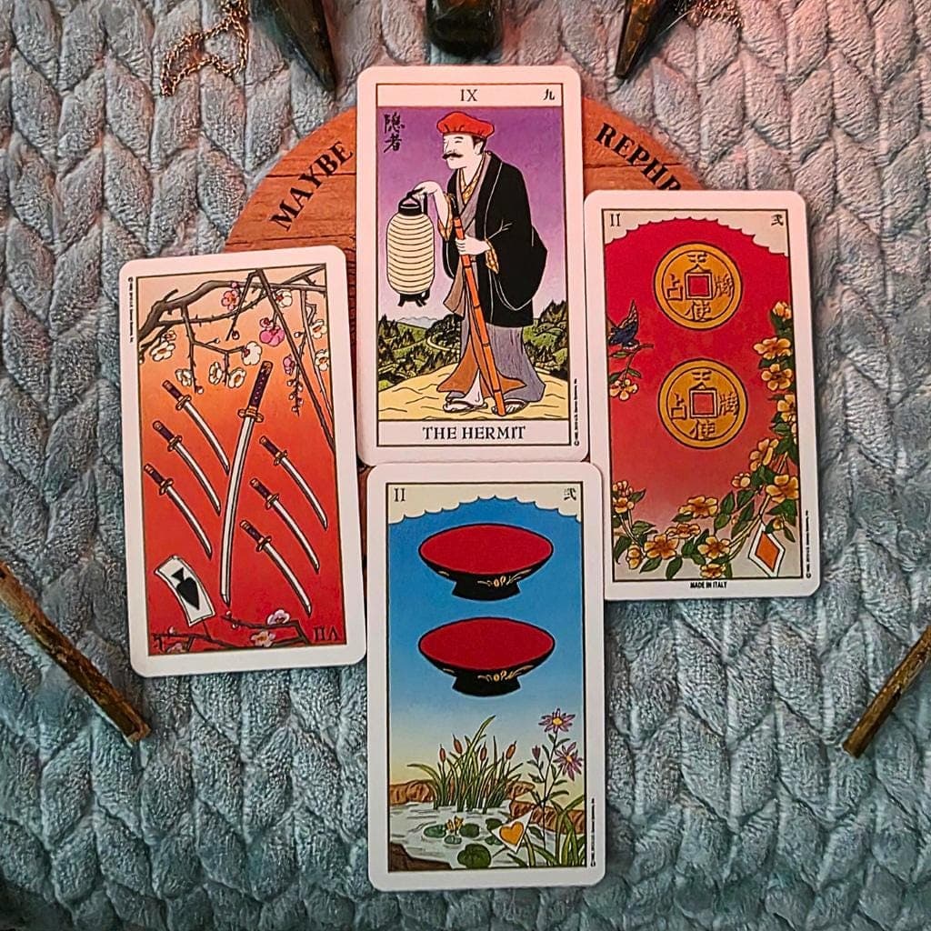 Ukiyoe Tarot Deck by Koji Furuta (2013 Edition, Made in Italy) - Complete 78 - Thumbnail 7