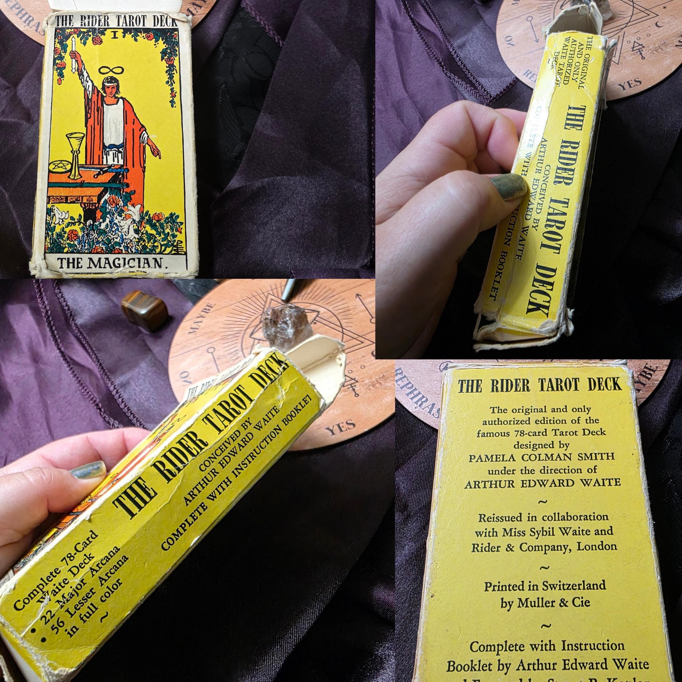 Venerable 1971 Rider Tarot Deck — Rare Blue Plaid Backs — Authentic Swiss-Print - Thumbnail 9