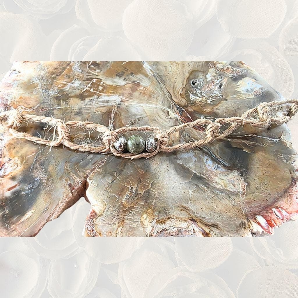 Green Aventurine Luck Anklet / bracelet | Abundance Crystal Spiritual Jewelry - Thumbnail 3