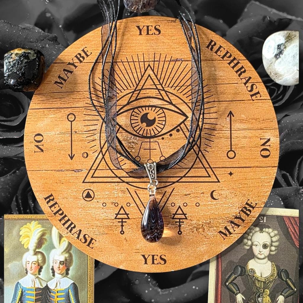 Moon Necklace, Hecate Jewelry, Gothic Moon, Witchy Choker, Celestial Pendant - Thumbnail 5