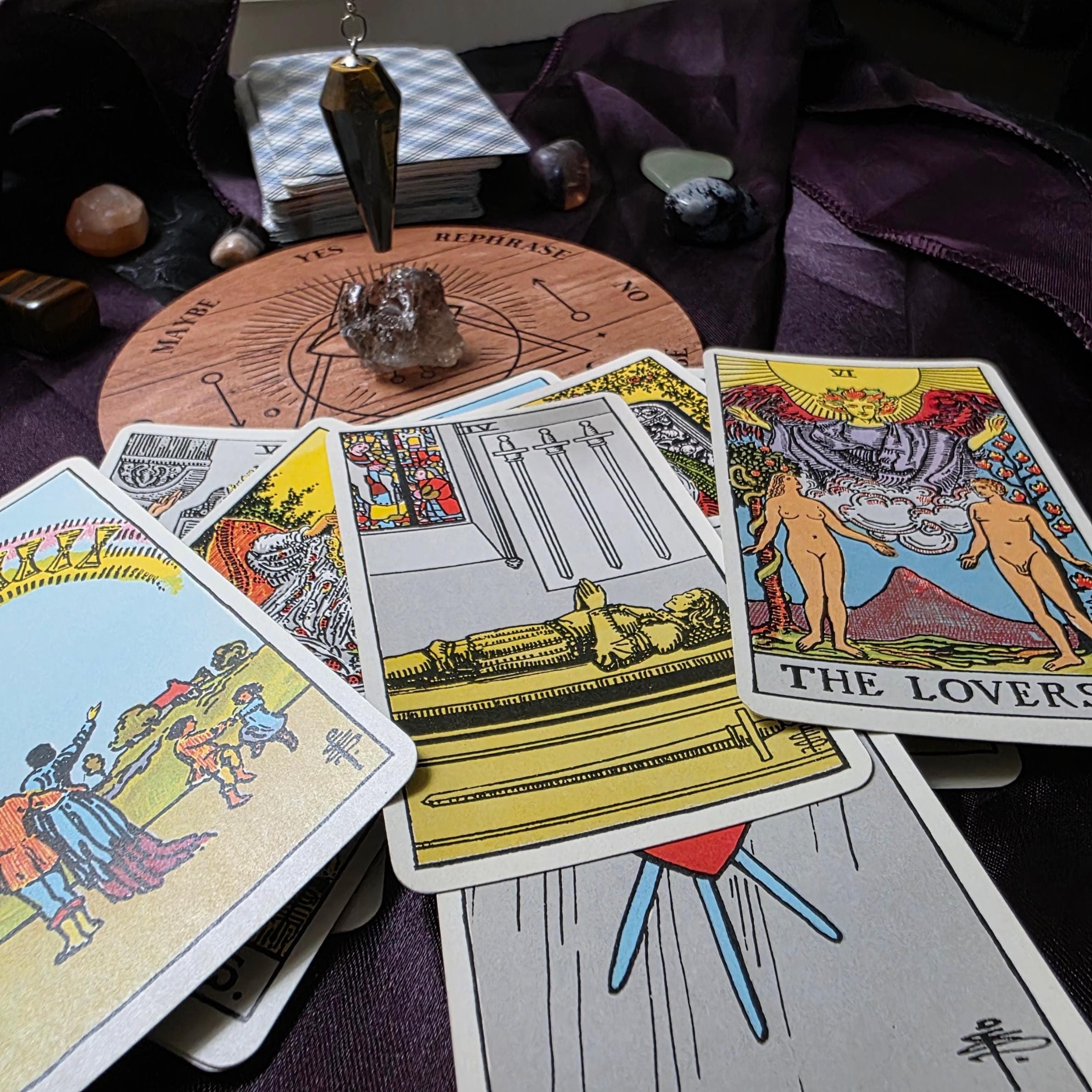 Venerable 1971 Rider Tarot Deck — Rare Blue Plaid Backs — Authentic Swiss-Print - Thumbnail 7