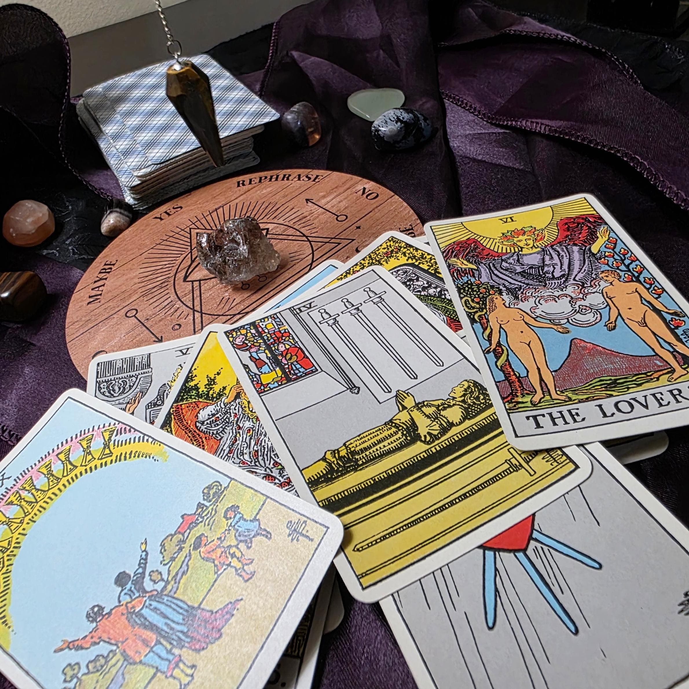 Venerable 1971 Rider Tarot Deck — Rare Blue Plaid Backs — Authentic Swiss-Print - Thumbnail 6