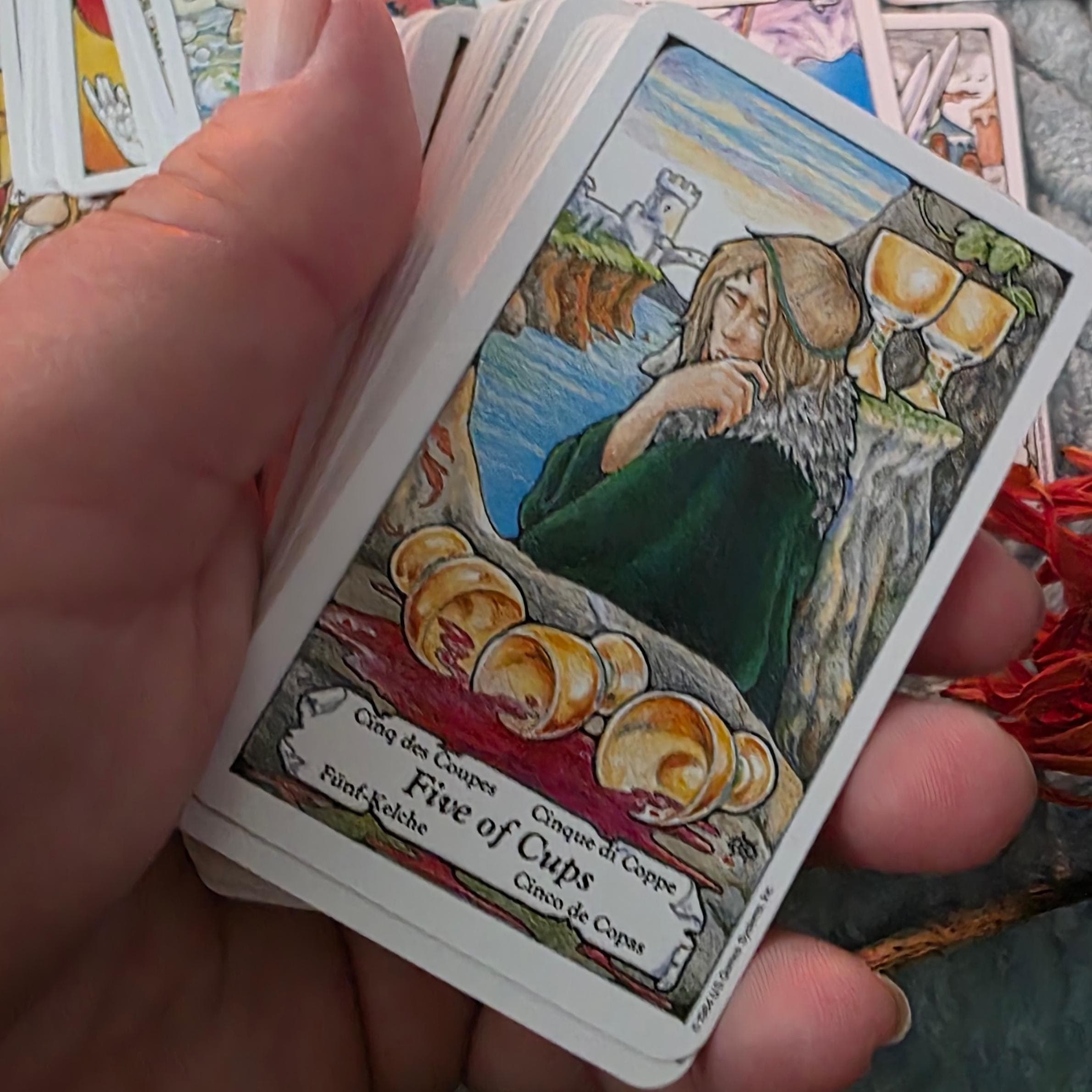 Vintage Hanson-Roberts Tarot Deck Mini Edition – 1984 Out of Print with Book & Pouch - Thumbnail 7