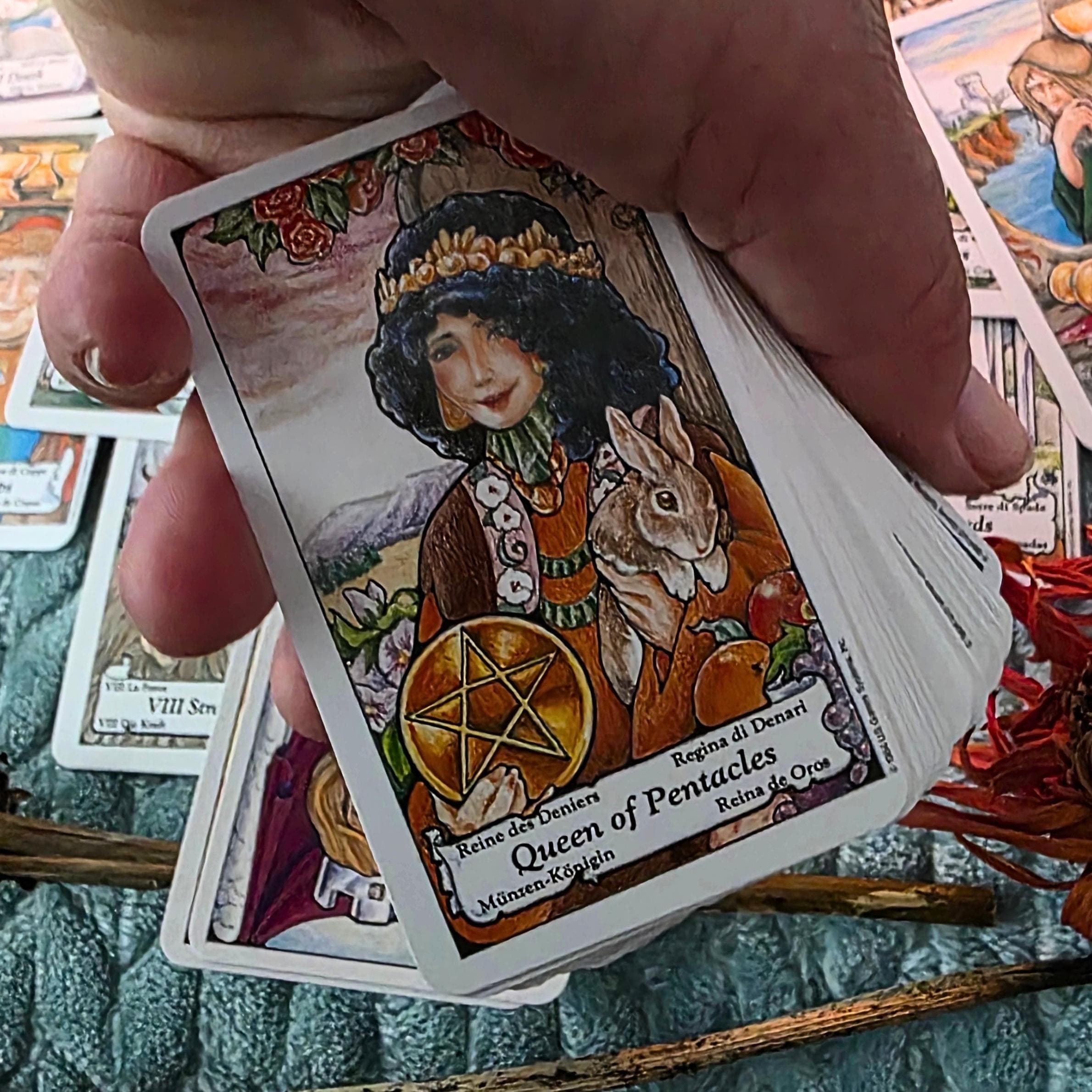 Vintage Hanson-Roberts Tarot Deck Mini Edition – 1984 Out of Print with Book & Pouch - Thumbnail 2