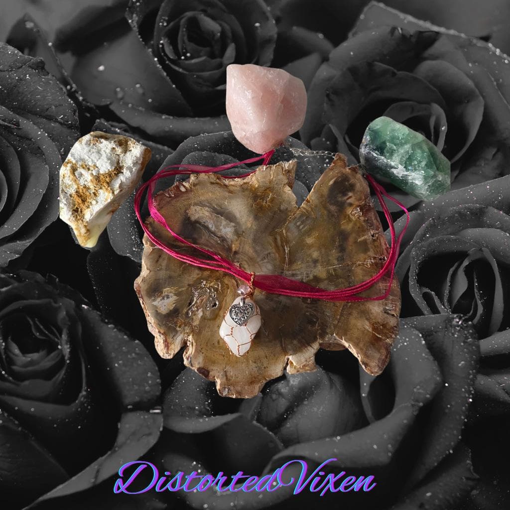 Milky Rose Quartz & Rainbow Fluorite Cage Necklace | Hand-Wrapped Copper with He - Thumbnail 6