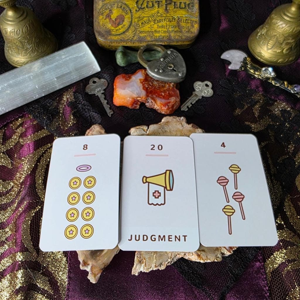 Kawaii Tarot Deck by Diana Lopez – Pre-Loved Minimalist 78-Card Set - Thumbnail 4