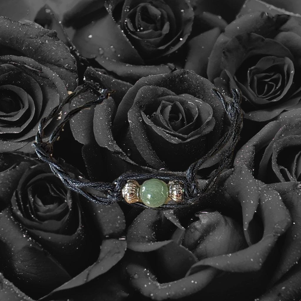 Green Aventurine Macrame Anklet, Lucky Boho Crystal Jewelry - Thumbnail 6