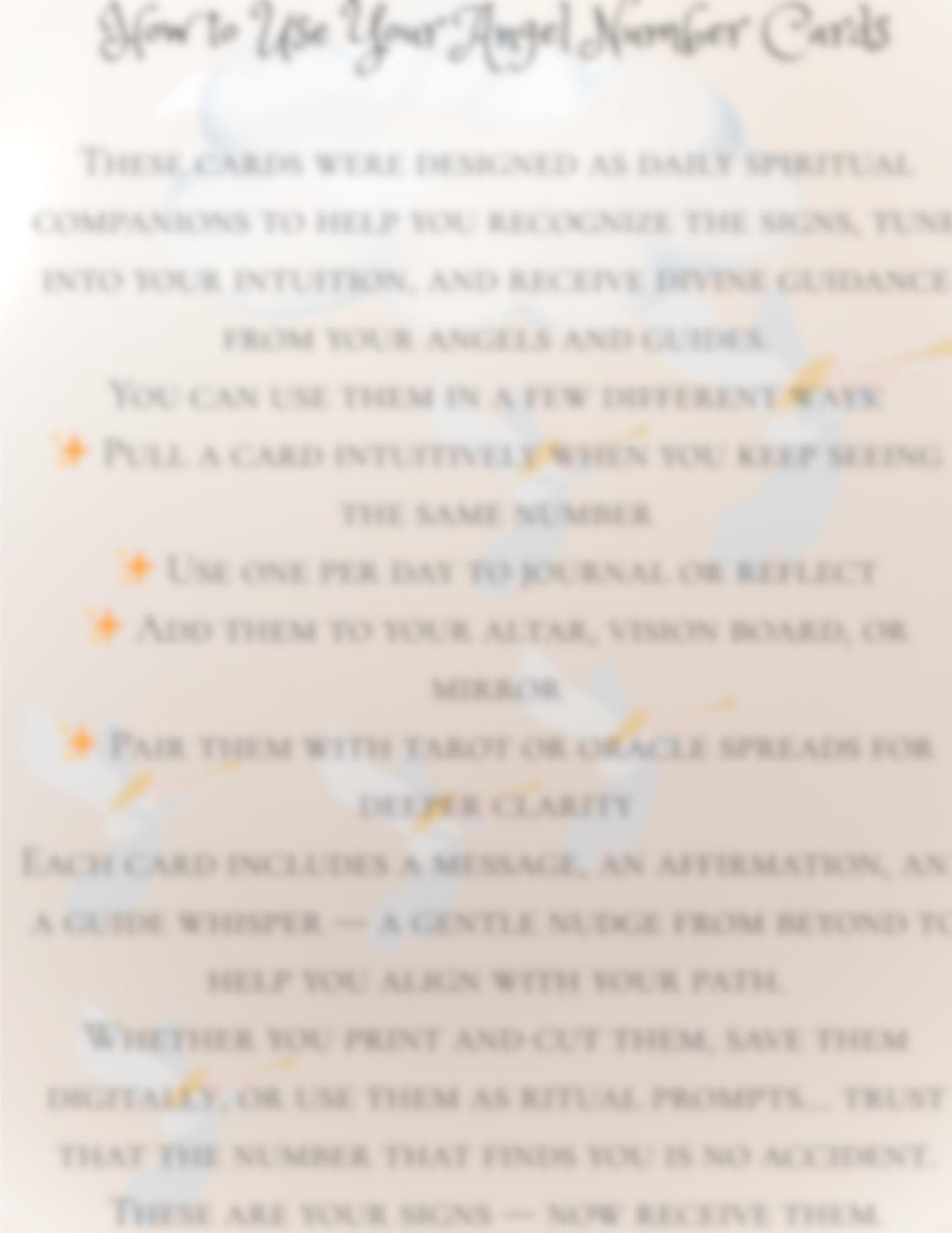 Angel Number Card Deck: Spiritual Guidance, Affirmations (PDF Digital Download - Thumbnail 3