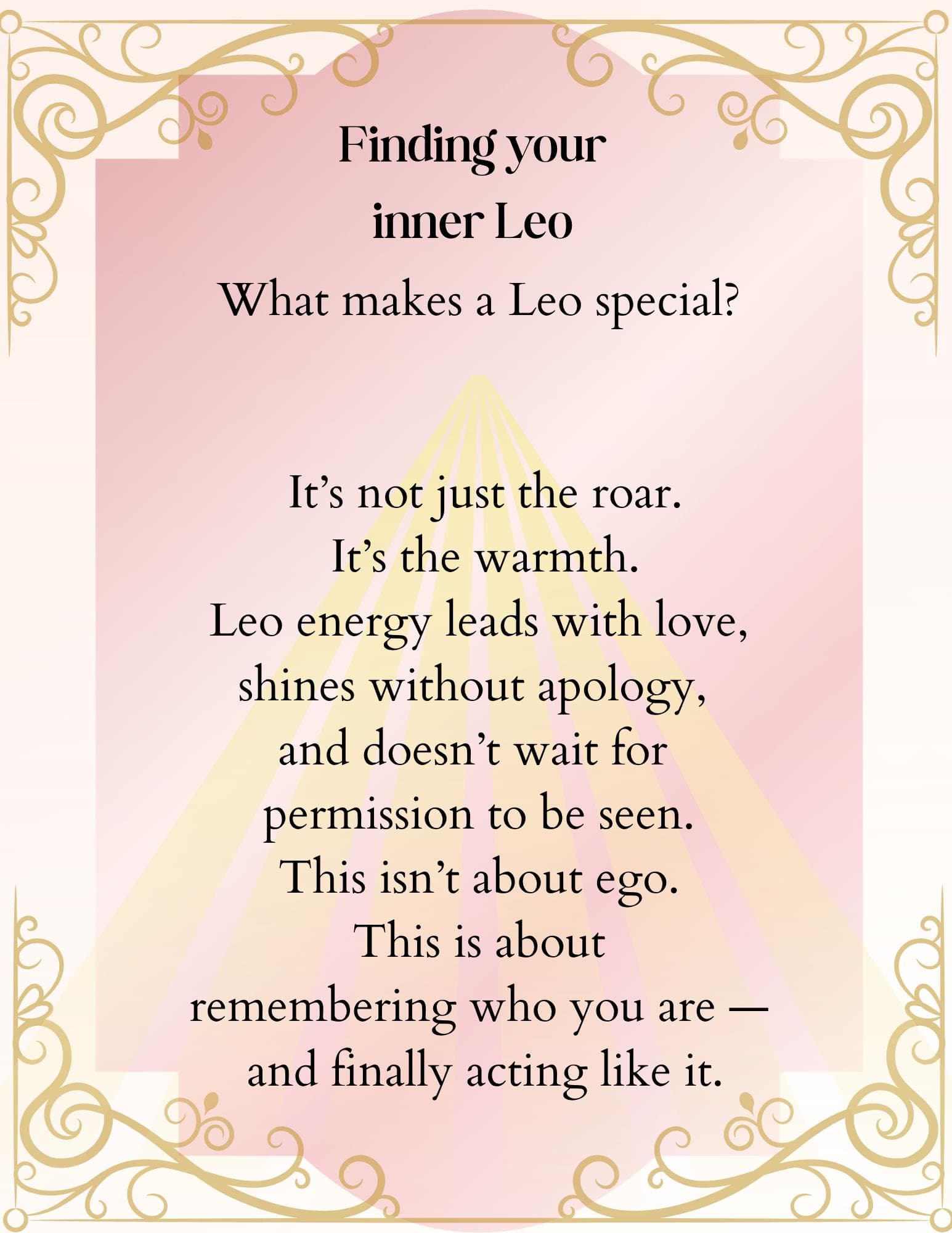 Leo Season Ritual Kit – Confidence Spell, Tarot Spread (Digital Download) - Thumbnail 2