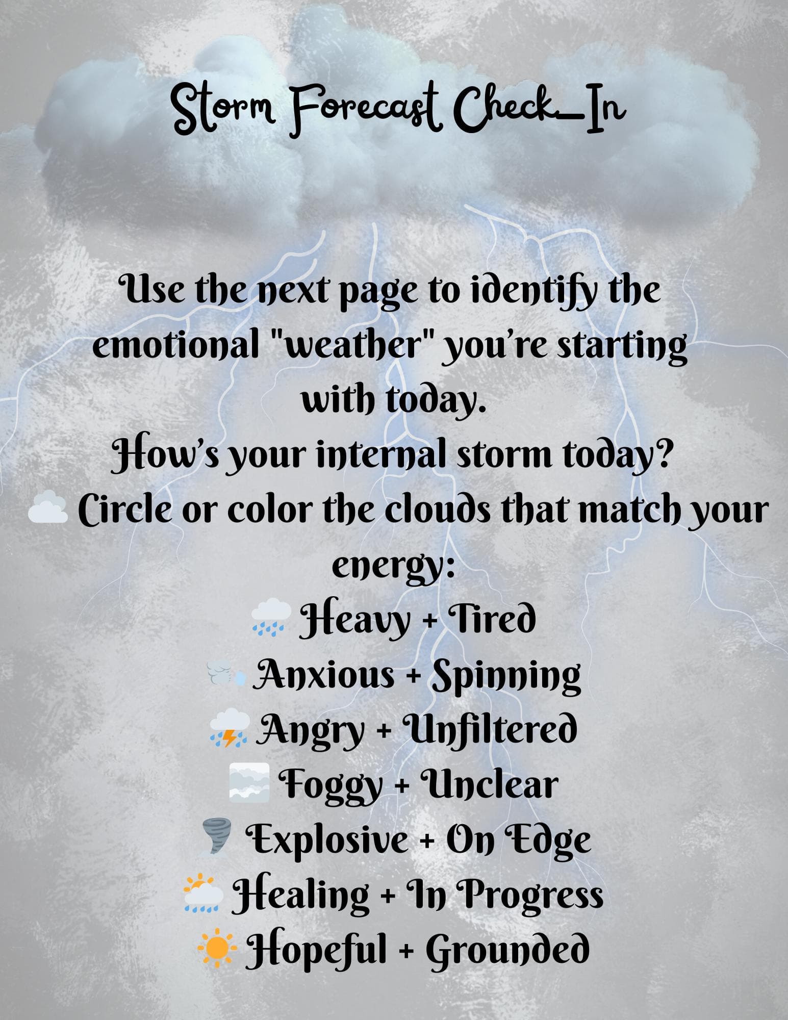 The Storm Within – Shadow Work & Emotional Prep Workbook PDF - Thumbnail 3