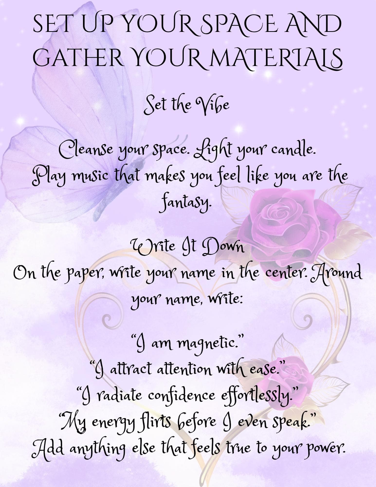 Magnetic AF Spell Jar Kit: Flirt & Confidence Ritual (PDF Downloadable Guide) - Thumbnail 3
