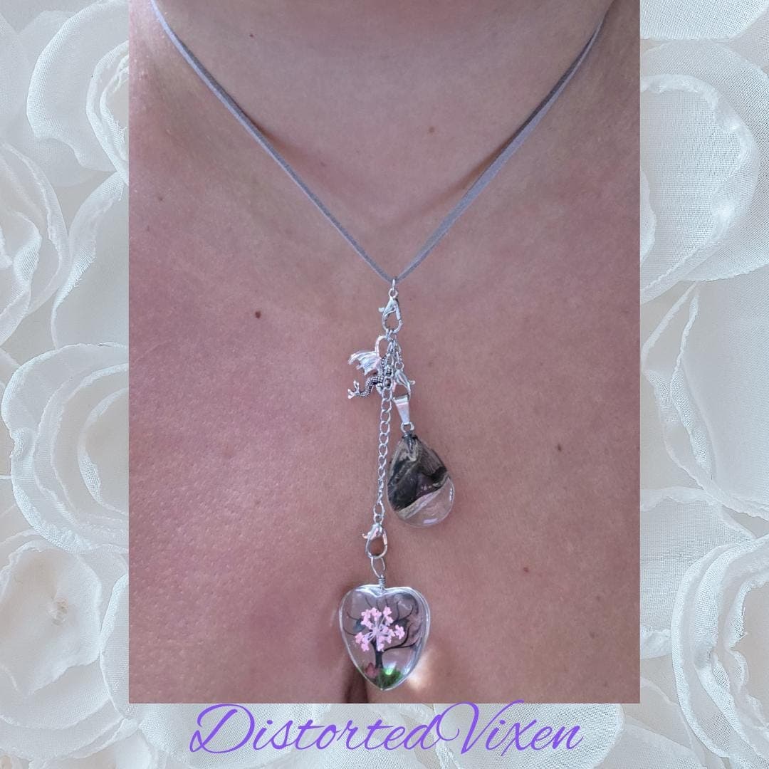 Fully Customizable Charm Necklace, Interchangeable Jewelry, Swap Layer Create Necklace, Gothic Valentine Gift - Thumbnail 2