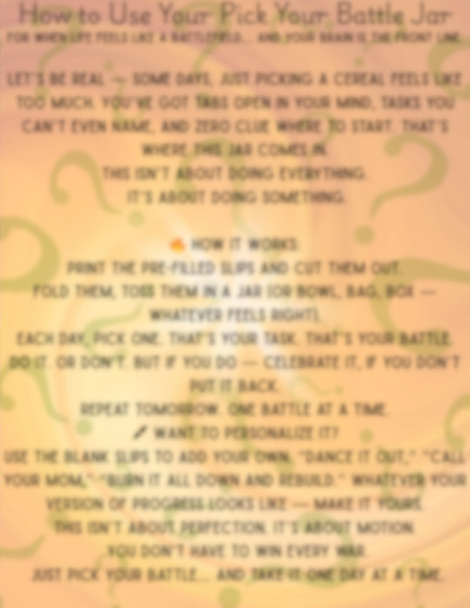 Mental Health Choice Jar: Daily Motivation & Self-Care (PDF Kit) - Thumbnail 3
