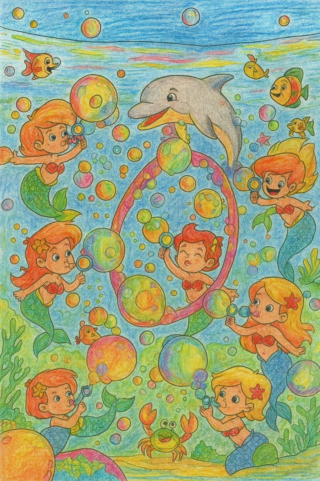 Mystical Ocean Coloring Book: Whimsical Underwater Illustrations (PDF Download - Thumbnail 2