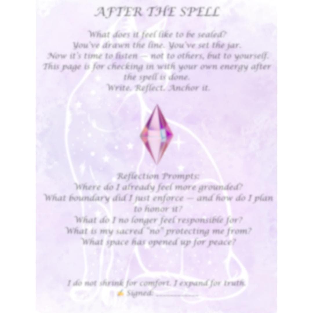 Hold the Line Boundary Spell Jar Printable – Protection & Clarity Ritual Kit – Digital Download Witchcraft PDF - Thumbnail 3