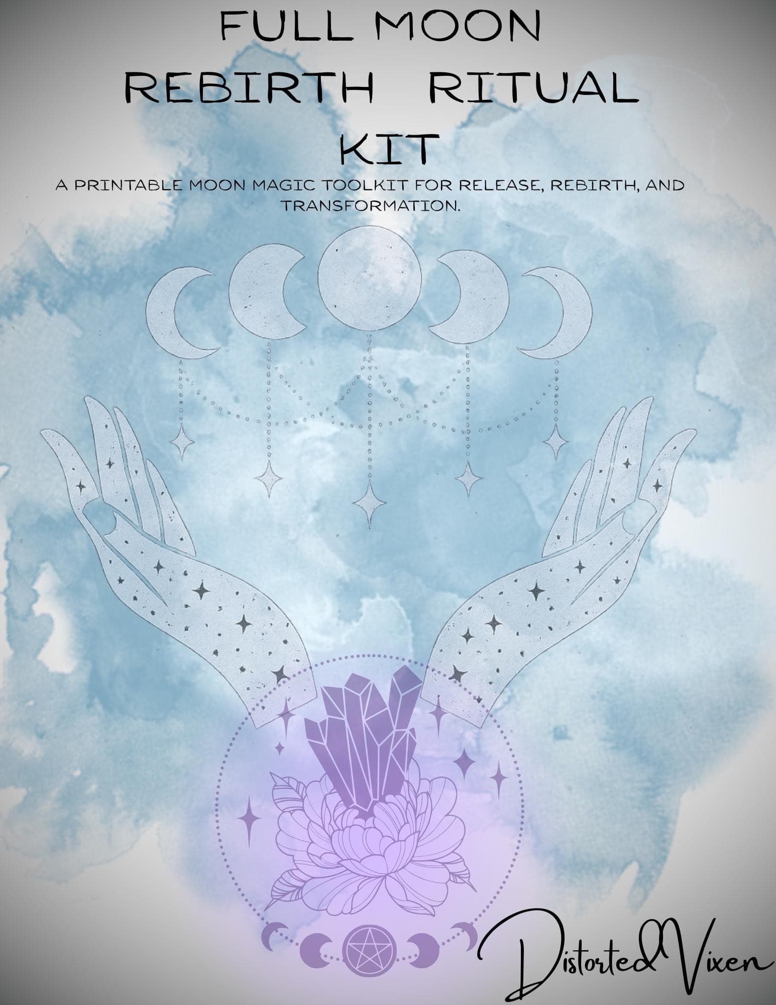 Full Moon Ritual Kit: Shadow Work, Tarot Spread (PDF Downloadable) - Thumbnail 2