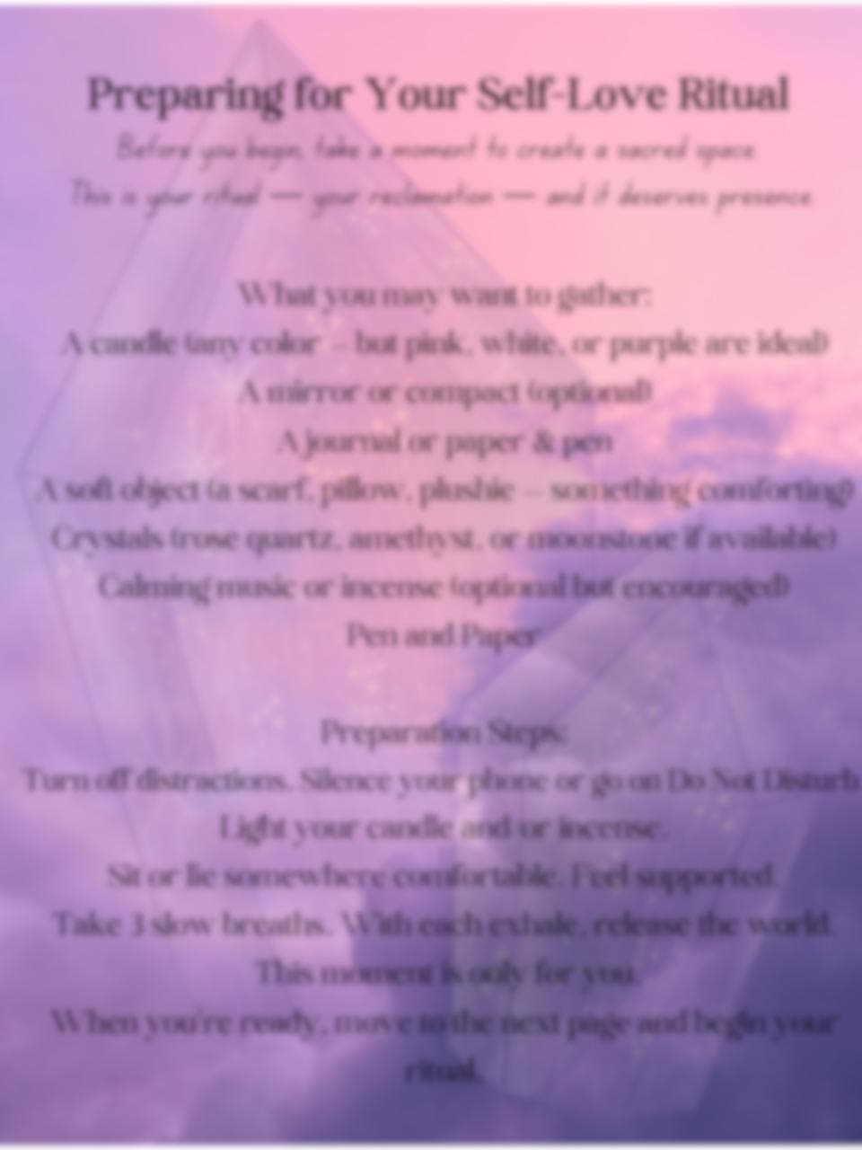 Self-Love Spell Kit: Shadow Work Ritual, Mirror Magic (PDF Downloadable Journal Pages) - Thumbnail 4