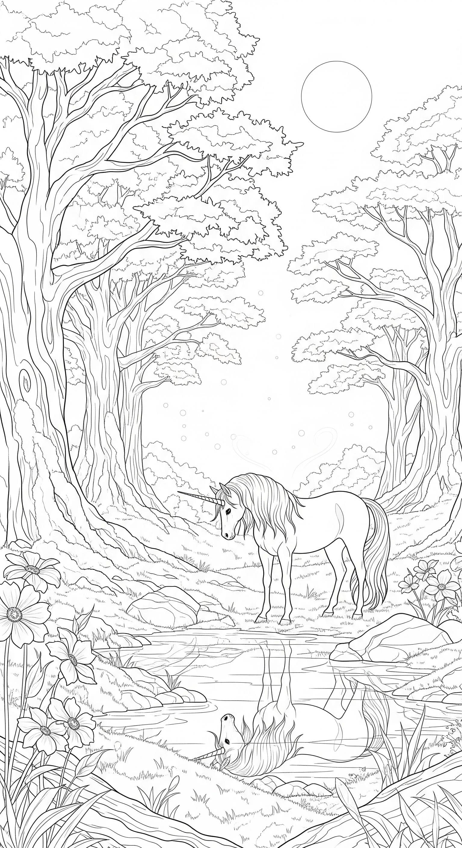 Mystical Woods – A Forest Magic Coloring Book for Adults | Printable Nature Spirits & Woodland Creatures (PDF) - Thumbnail 5