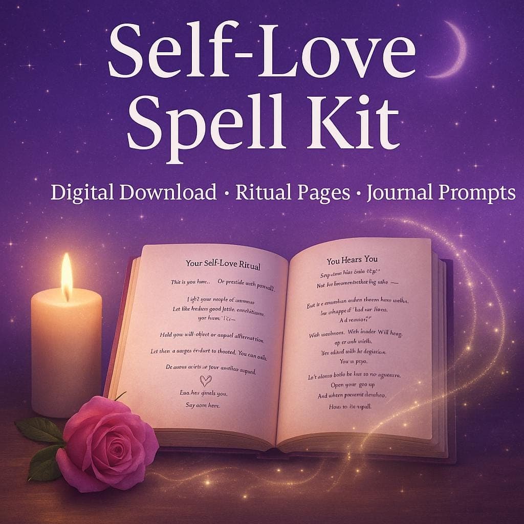 Self-Love Spell Kit: Shadow Work Ritual, Mirror Magic (PDF Downloadable Journal Pages)